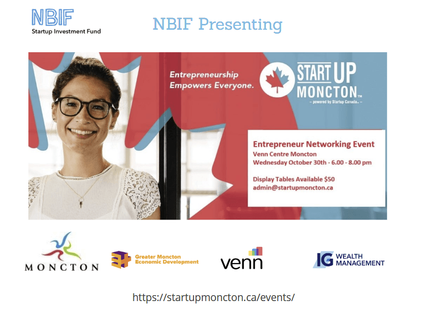 Startup Greater Moncton Networking Event | Oct 30th 2019